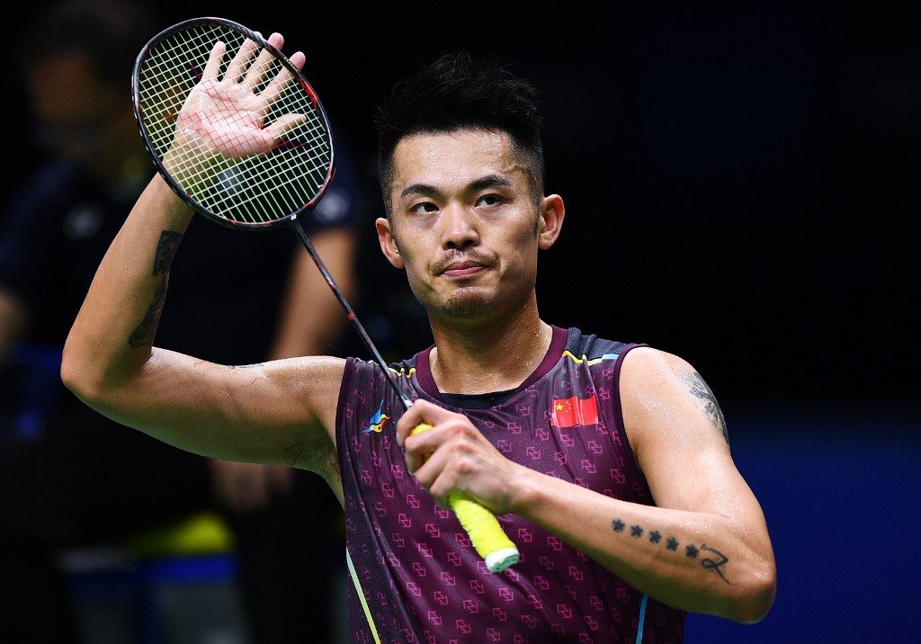 SPORT’S GREATEST. Lin Dan admits he tried to challenge the physical limits of an 'old' athlete. Photo by Johannes Eisele/AFP 
