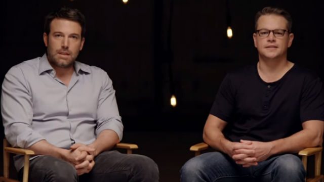 PROJECT GREENLIGHT. Ben Affleck (L) and Matt Damon (R) produce the show 'Project Greenlight.' Screengrab from YouTube  
