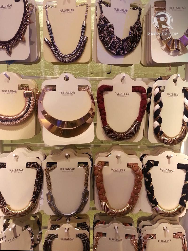WALL OF STATEMENT NECKLACES. Priced at around P495 to P795