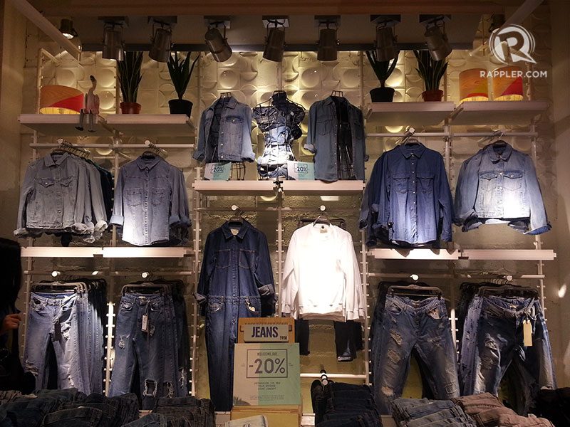 WALL OF DENIM. Spotted at the menswear section
