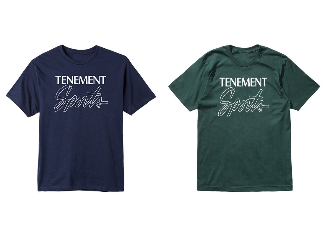 Sports Logo tees in navy and green (P850 each) from ourtenement.com 