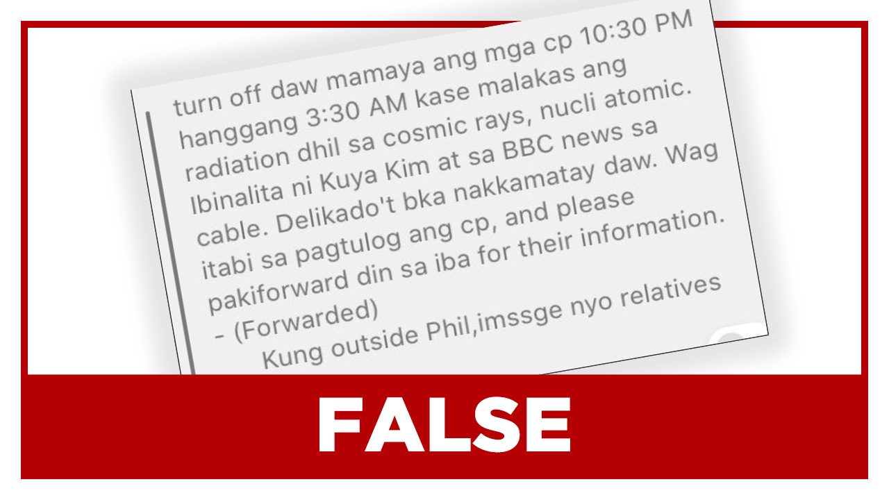 FALSE: Kim Atienza, BBC ‘reported about phone emitting radiation’