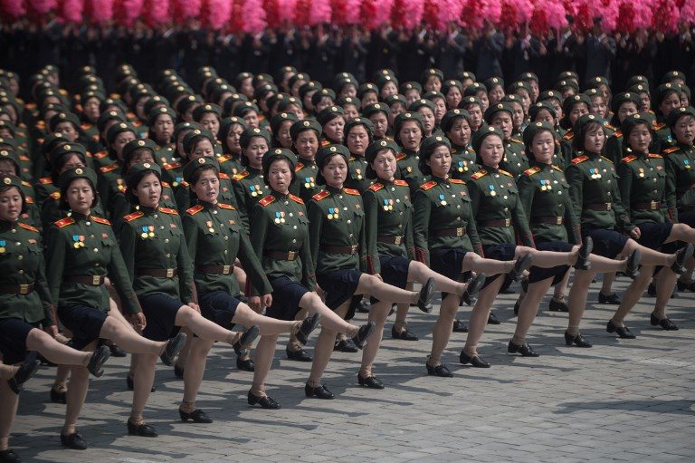 North Korea’s army parade seeks to steal South’s Olympic thunder