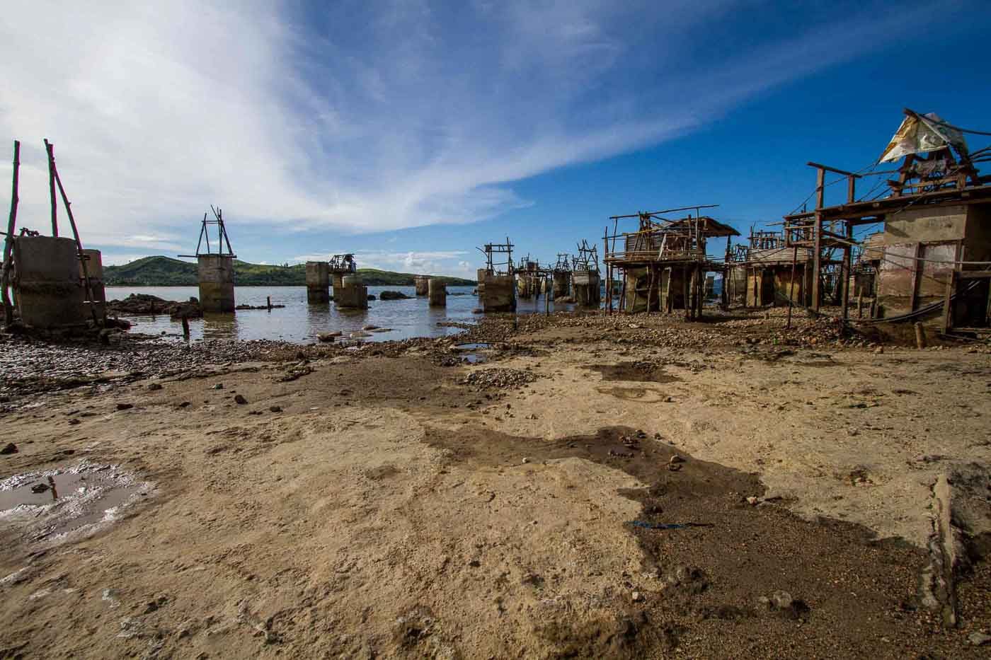 EMPTY PYLONS. Standing on the shores of Bulaay, these pylons are entrances of gold mine tunnels. Photo by Mark Saludes/Rappler Photo by Mark Saludes/Rappler