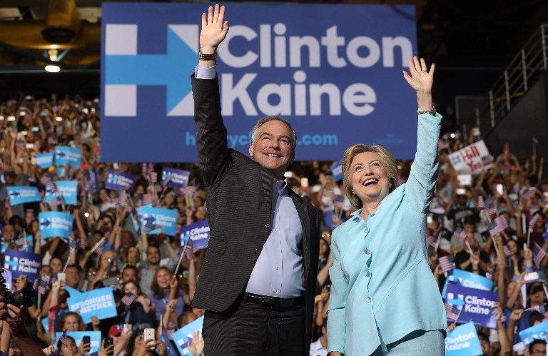 Kaine wows crowds on day one as Clinton running mate
