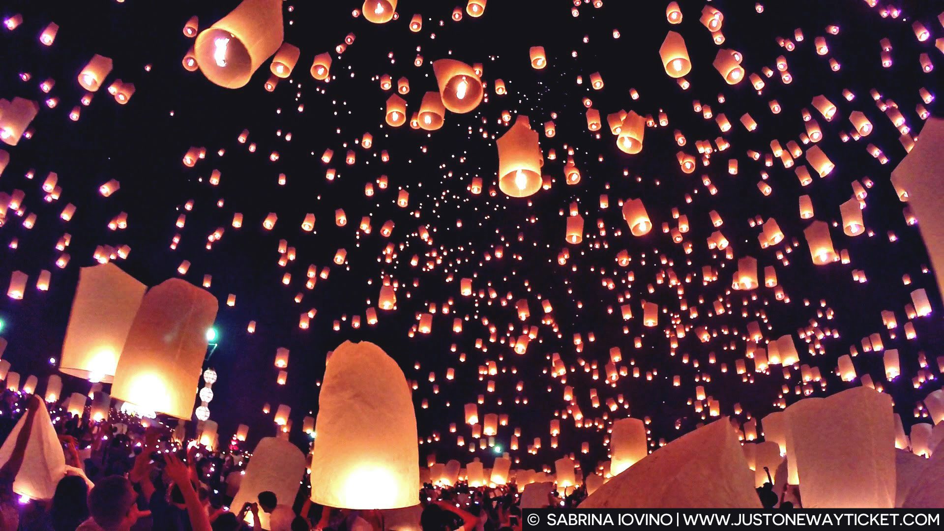 Enchanting scenes from Loy Krathong, magical lantern festival in Thailand