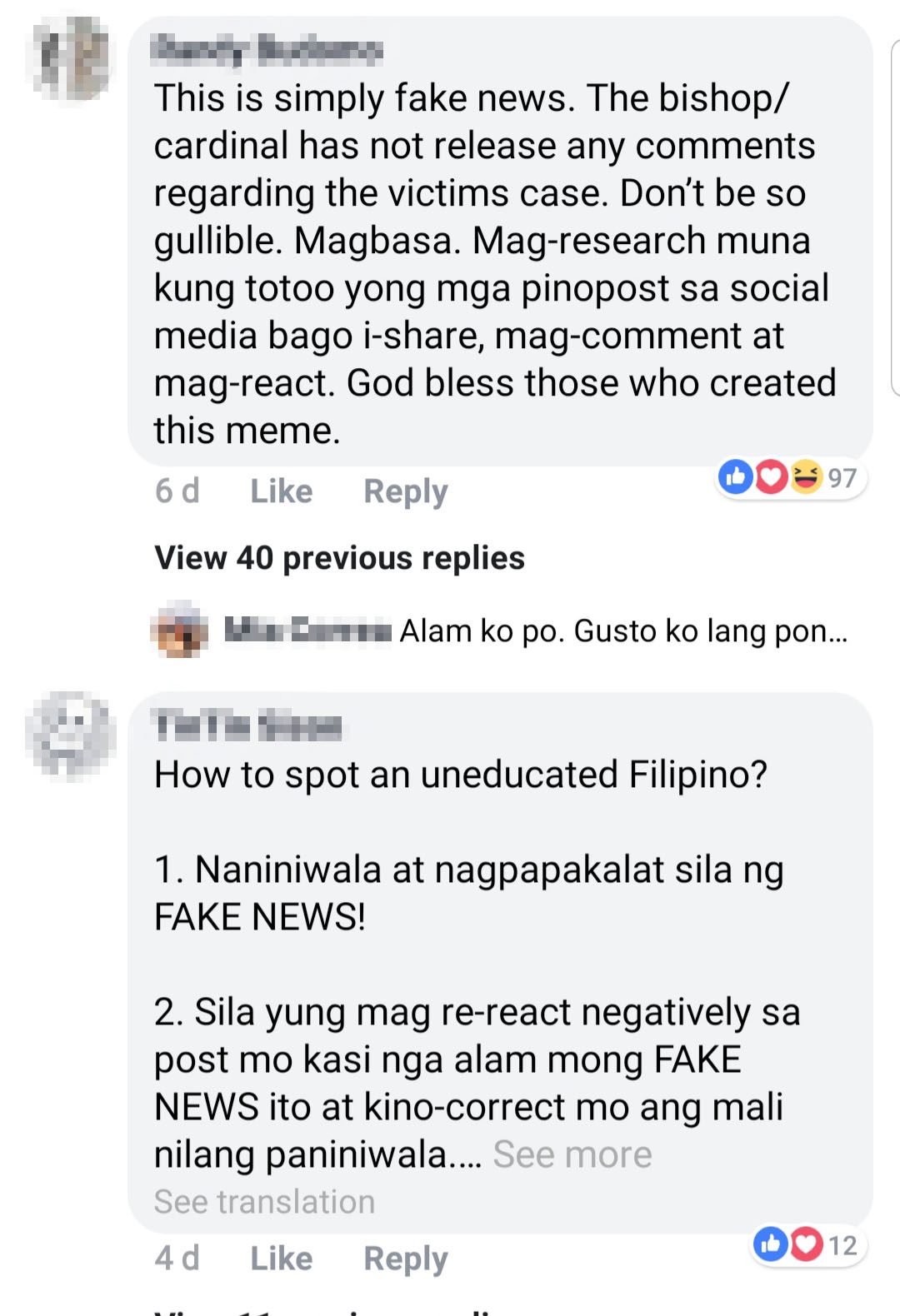 WARY NETIZENS. Some were quick to call out the post as 'fake' 