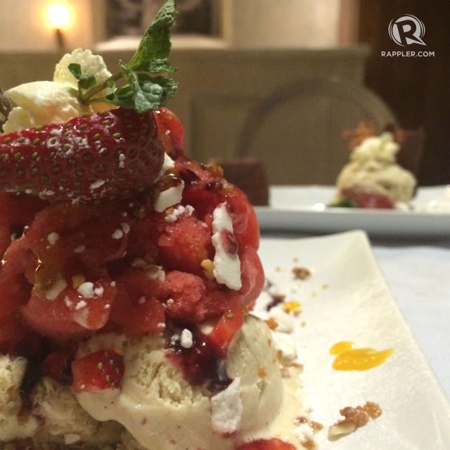 DESSERT. There were many components to this layered finale. Photo by Tiffany Jillian Go/Rappler  