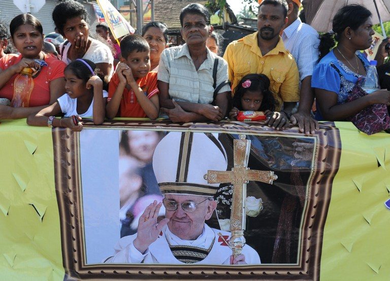 Pope takes message of peace to Sri Lanka’s warzone