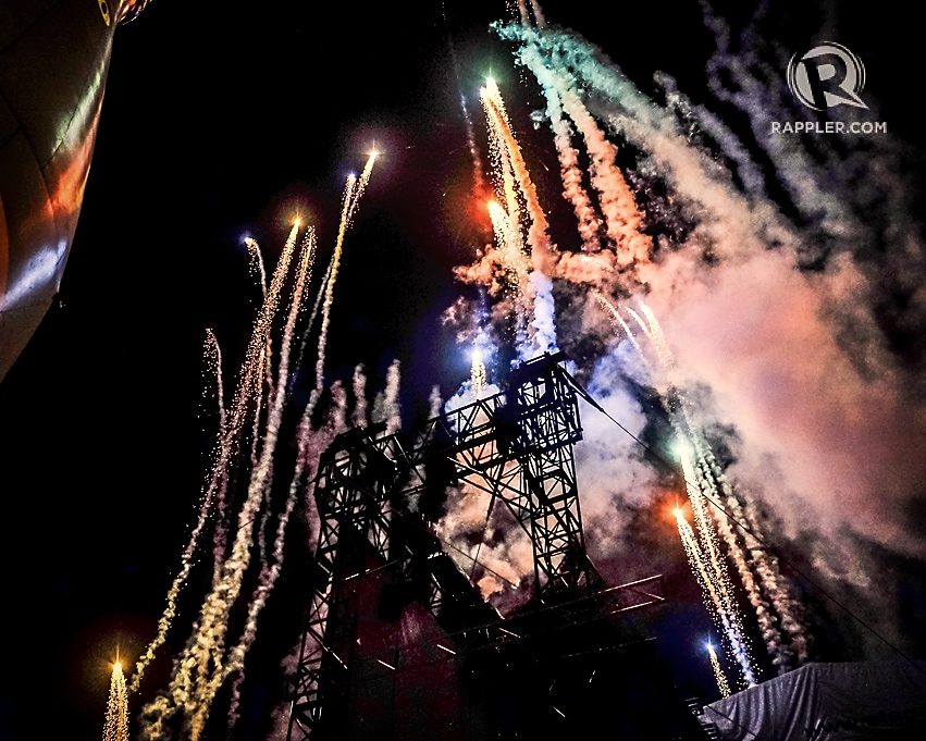 FIREWORKS. Megadeth took the Pulp Summer Slam stage with fireworks.Photo by Stephen Lavoie/Rappler  