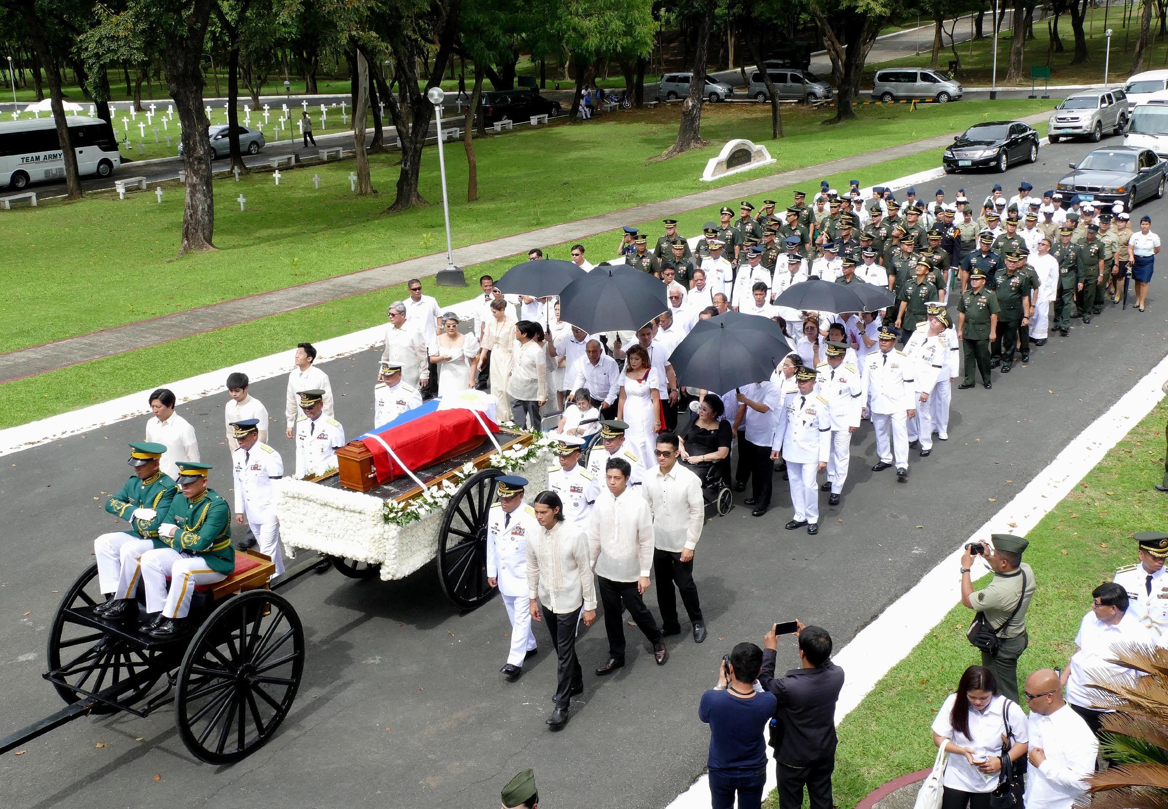 COMPLIED. The Armed Forces of the Philippines succeeds in giving the Marcos family a peaceful ceremony away from protesters. Photo from Marcos Presidential Center   
