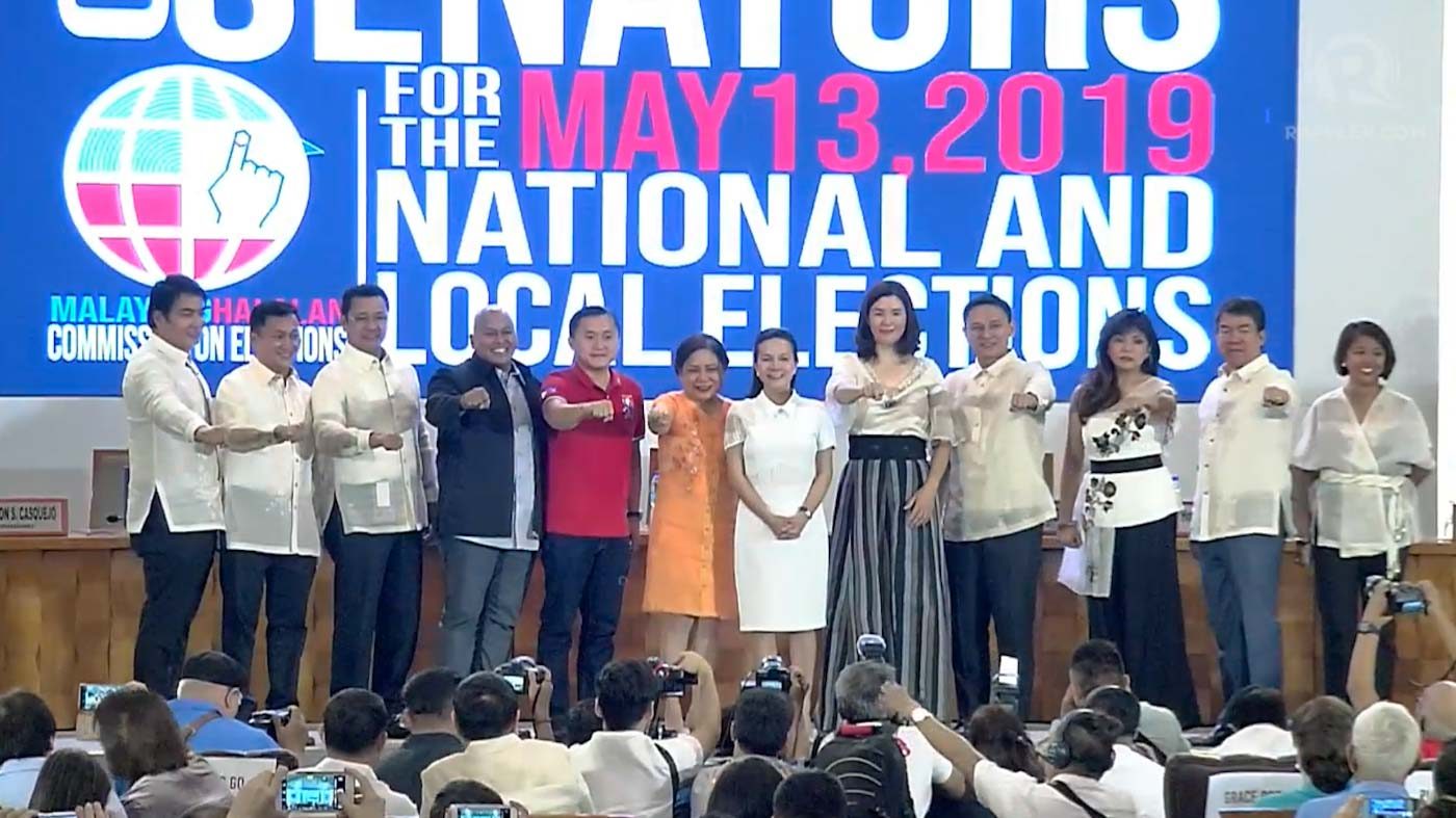WATCH: New senators flash Duterte fist pump – except for 2