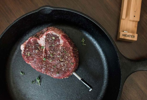 MEATER. Stick it in the meat, and the device sends temperature readings to your phone. Photo from Meater official website 