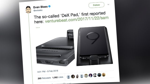 Leaked images of DeX Pad confirms headphone jack for S9