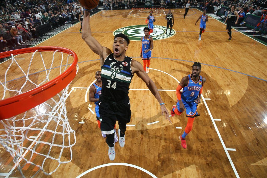 Giannis, Bucks rip Thunder in 47-point blowout