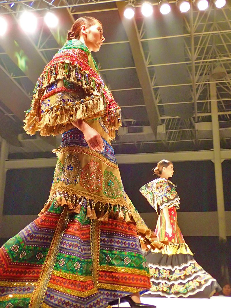 RAINBOW. These colorful gowns in the fashion show are made using Zamboanga Peninsula's indigenous textiles. Photo by Rhea Claire Madarang/Rappler
   