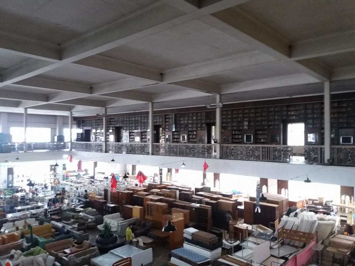 SHOP. The library overlooks the Japan surplus shop 