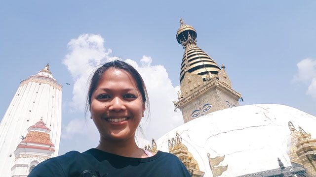 A BUDDHIST STUPA. This dome-like temple rests on a hill that overlooks the capital. Photo by Krista Garcia/Rappler   