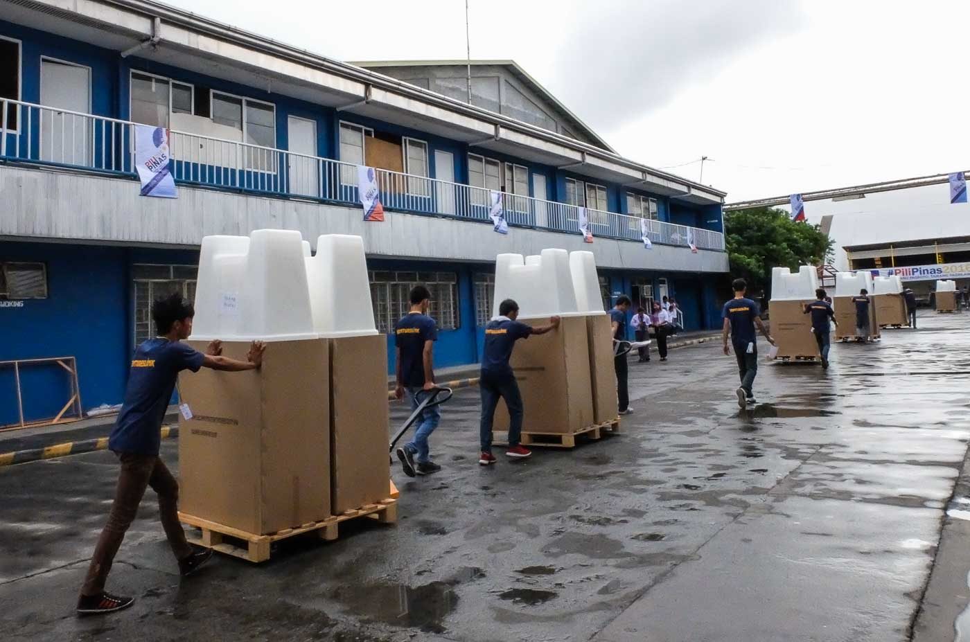 Ballot boxes are being kept inside the Santo Rosa warehouse, too. 