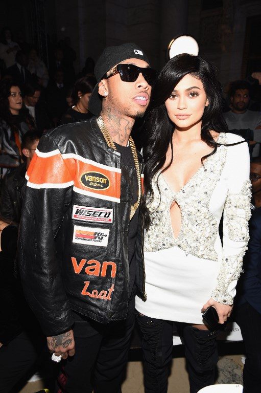 OVER. Tyga and Kylie Jenner attend the Front Row for the Philipp Plein Fall/Winter 2017/2018 Women's And Men's Fashion Show at The New York Public Library on February 13, 2017 in New York City. Photo by Dimitrios Kambouris/Getty Images for Philipp Plein/AFP 