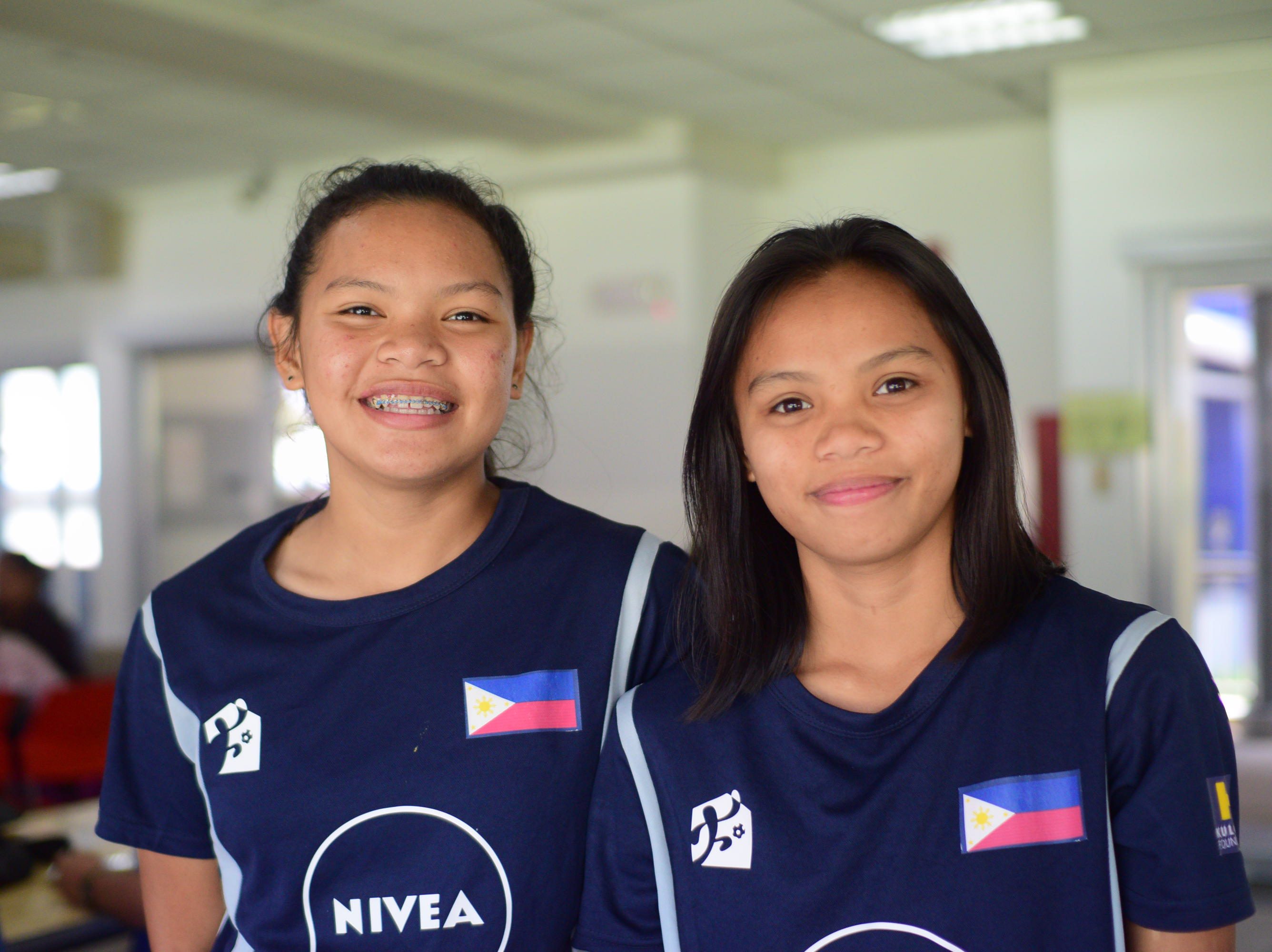 SISTER ACT. Talented siblings Althea (left) and Regine have made some schools take notice.  