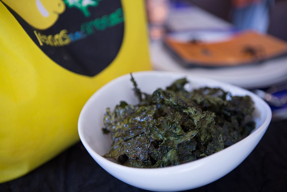 SNACK TIME. DIY Kale Chips from Lemons and Greens. Wash and spin organic kale. Remove fibrous stems, toss in quality olive oil, and season with ZIN Manila Lemon and Rosemary Finishing Salt. Bake at 350 F for 15 minutes or until crispy. Photo by Jay Santos 