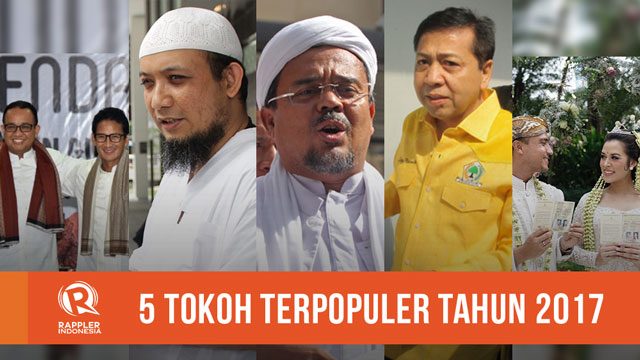 5 tokoh terpopuler di Indonesia tahun 2017
