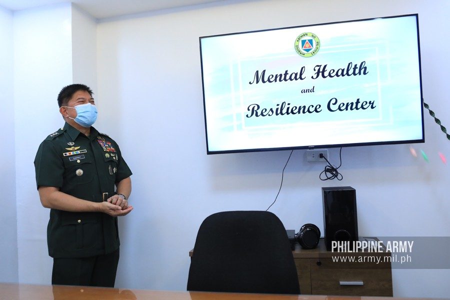 ARMY CHIEF. Lieutenant General Gilbert Gapay leads the launch of the Philippine Army's Mental Health and Resilience Center on June 19, 2020. Photo from the Philippine Army
  