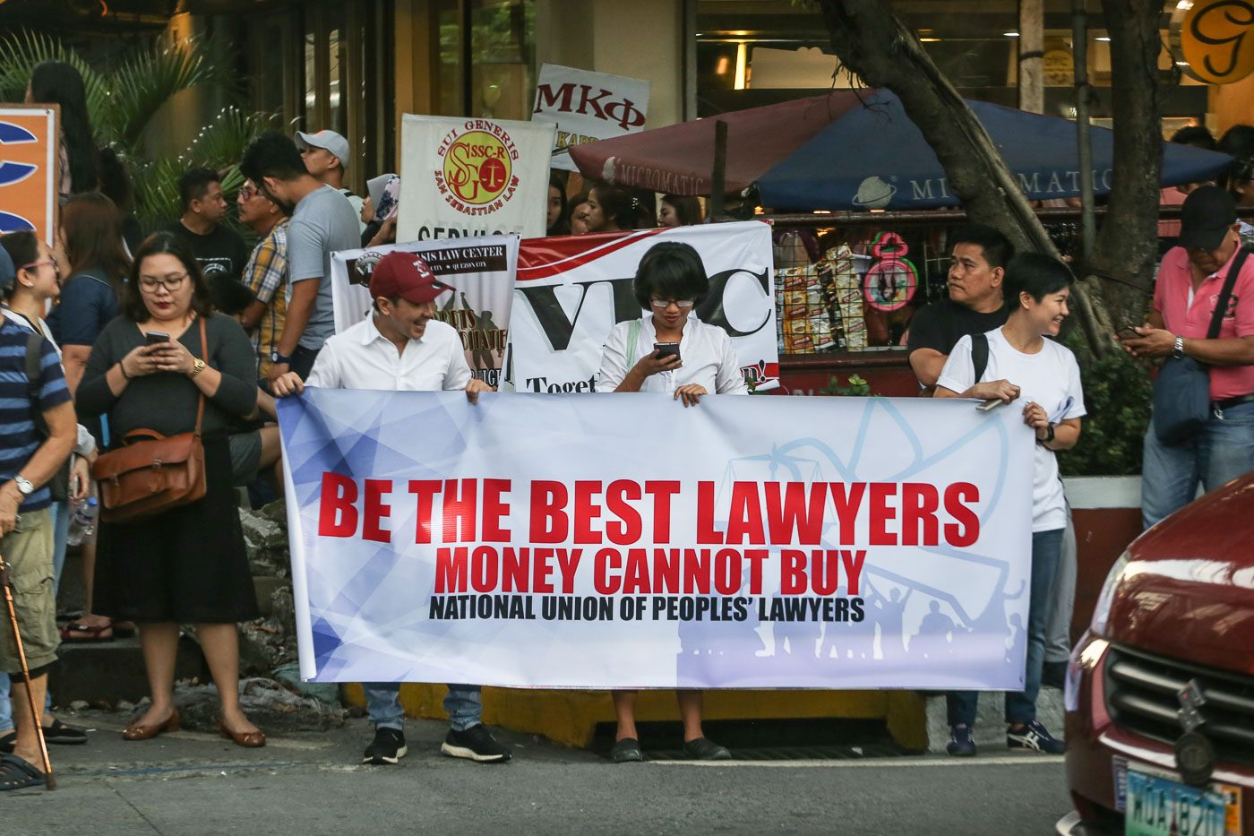 CALL. Members of the National Union of People's Lawyers send a message to aspiring legal practitioners.   