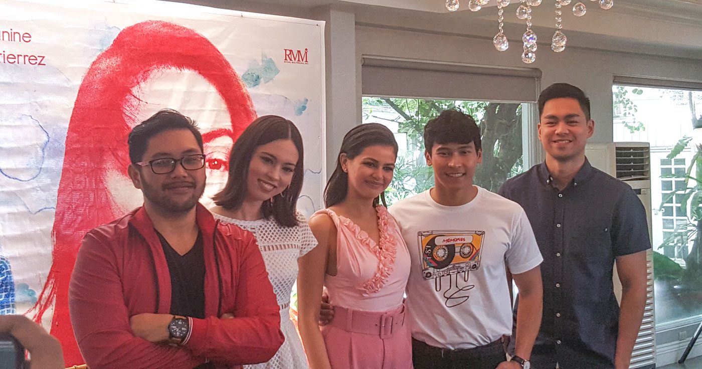 ELISE. Laura with director Joel Ferrer, Janine Gutierrez, Enchong Dee, and Miko Raval during the press conference of the movie 'Elise.' 