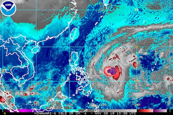 Signal No. 1 in 7 areas as Typhoon Tisoy maintains strength