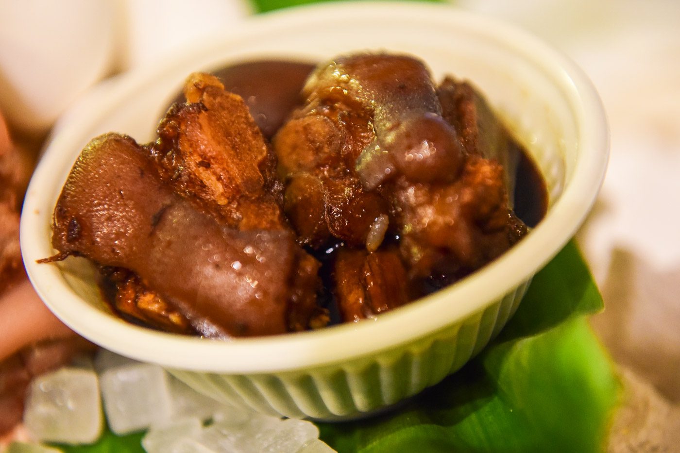 Black vinegar trotters (with rice), P300. Photo by Alecs Ongcal/Rappler 