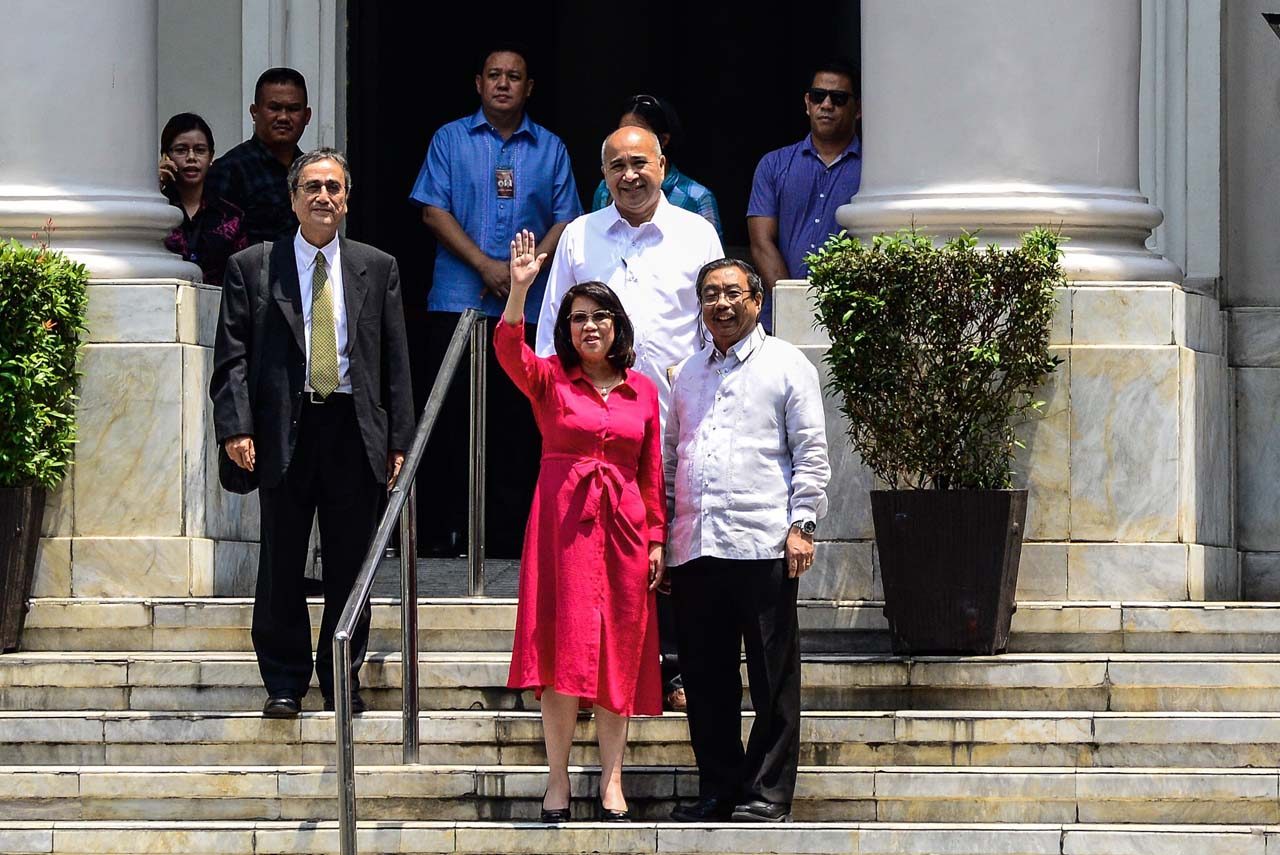 BACK. Supreme Court Chief Justice Maria Lourdes Sereno returns from an indefinite leave on May 9, 2018. Photo by Maria Tan/Rappler   