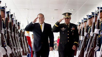 TRAVELING. President Benigno Aquino III prepares to leave the country in this file photo taken when he left for Russia this month. 