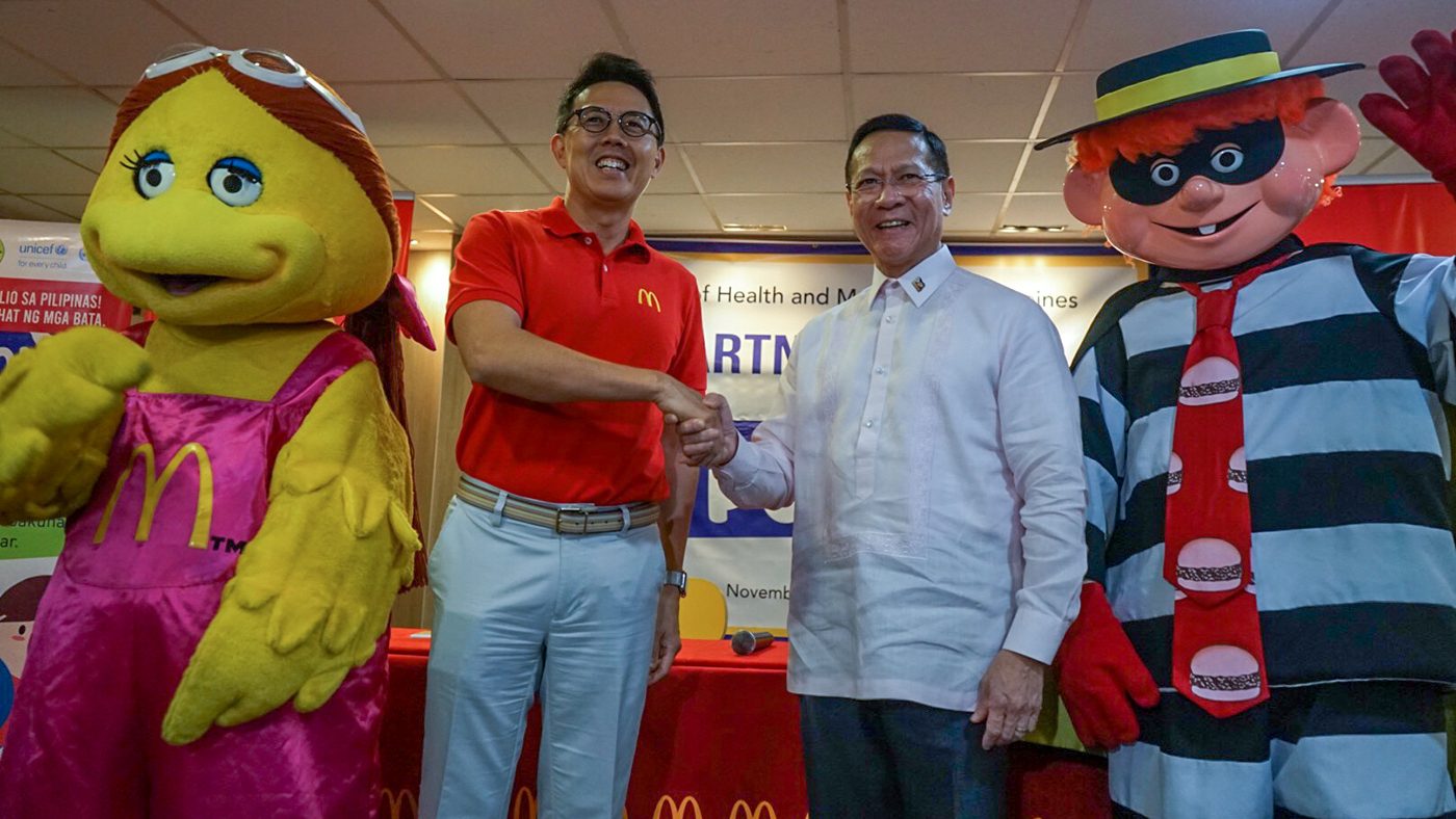 McDonald’s to host free polio vaccination hubs in NCR, Mindanao