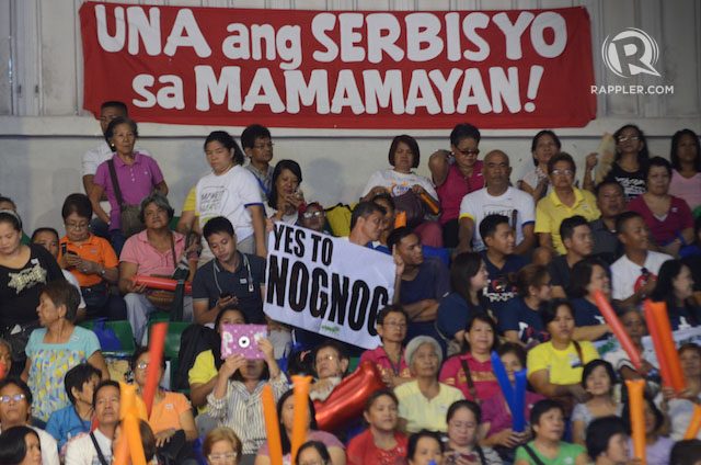'YES TO NOGNOG.' On July 1, 2015, Binay launched his party UNA at the Makati Coliseum. Photo by Alecs Ongcal/Rappler 