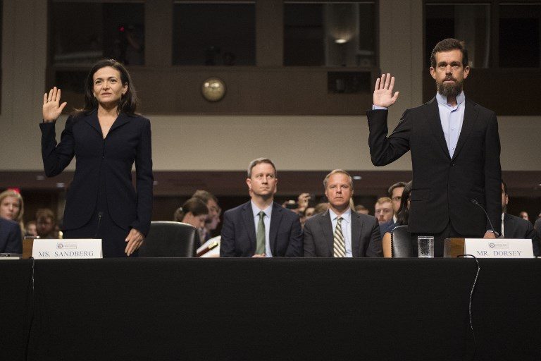 Facebook’s Sheryl Sandberg and Twitter’s Jack Dorsey testify before U.S. Congress