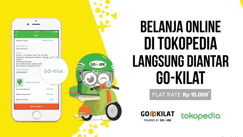 Go-Kilat: Kirim barang sehari dari Tokopedia menggunakan Go-Jek