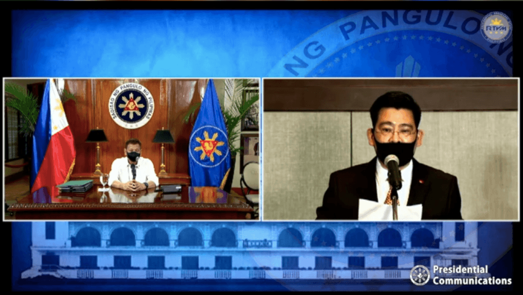 A pandemic first: Duterte accepts credentials of new ambassadors in virtual ceremony