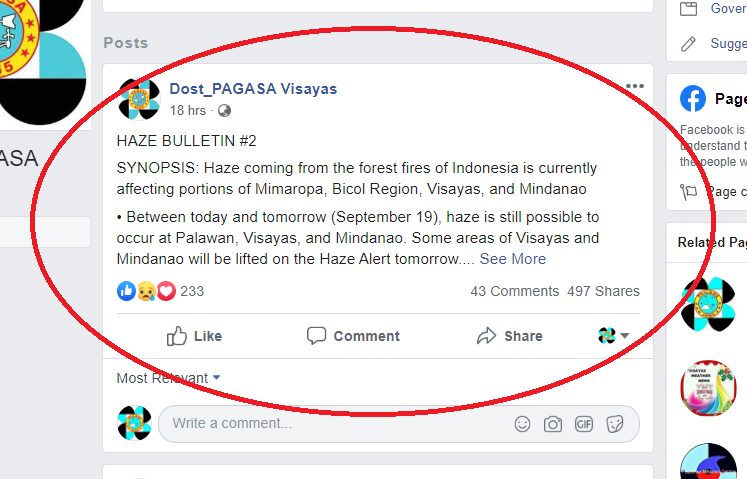 PAGASA warns public vs fake ‘Visayas’ Facebook page