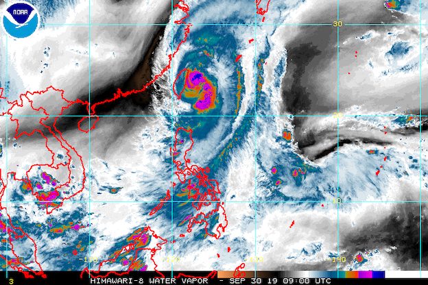 Typhoon Onyok slightly intensifies on its way out of PAR