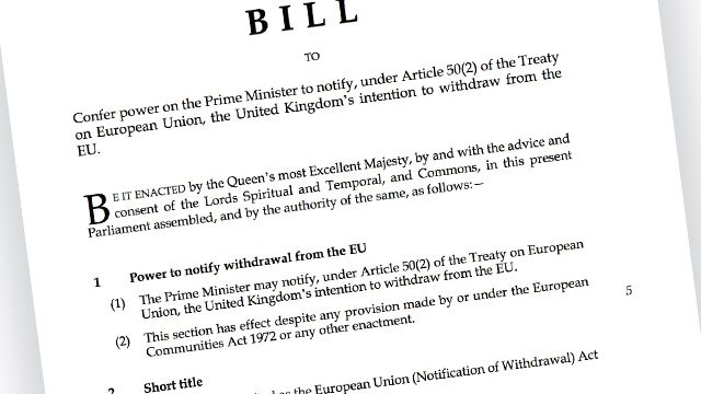UK publishes draft bill on triggering Brexit