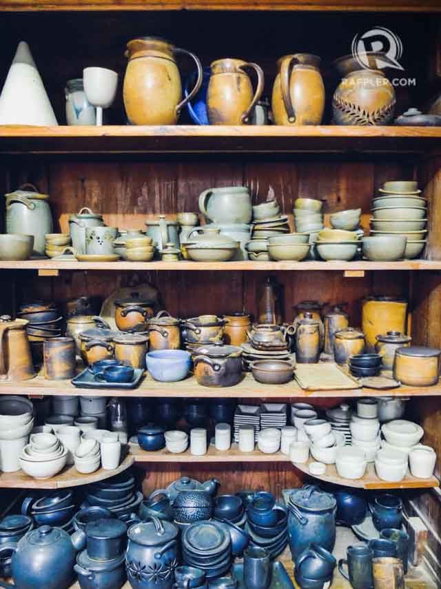 Ceramics on display at the Stoneware Pottery, Inc.  Photo by Bobby Lagsa/Rappler 
