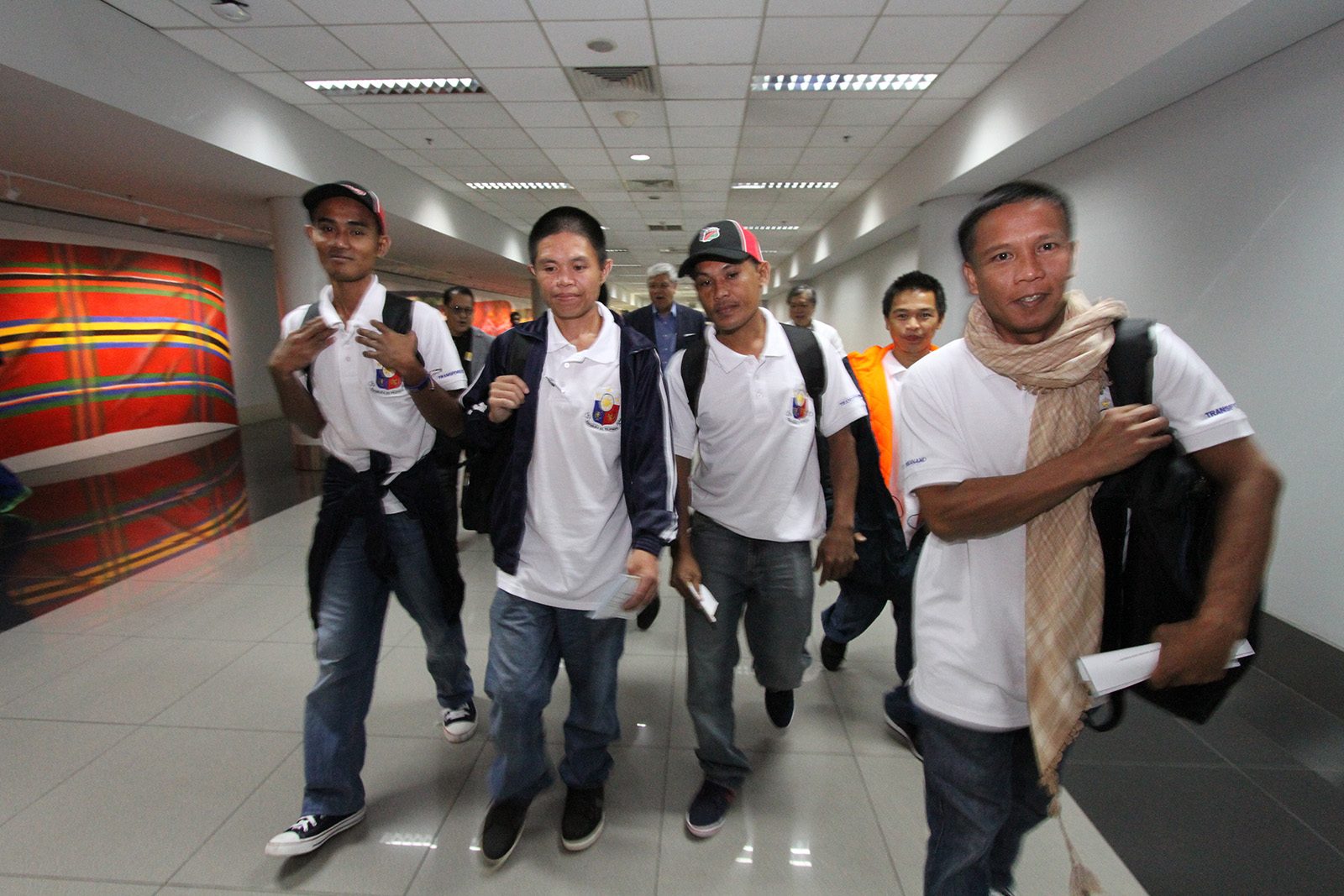 Hijacked Filipino seafarers return home after nearly 5 years