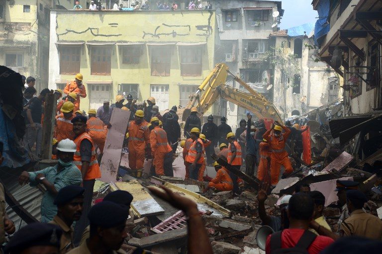 Dalam runtuhnya bangunan di Mumbai, 18 orang tewas setelah hujan lebat