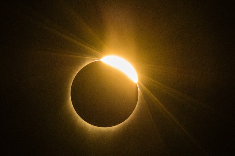 ECLIPSE. The solar eclipse on August 21, 2017, as seen from Madras, Oregon. Photo by Rob Kerr/AFP   