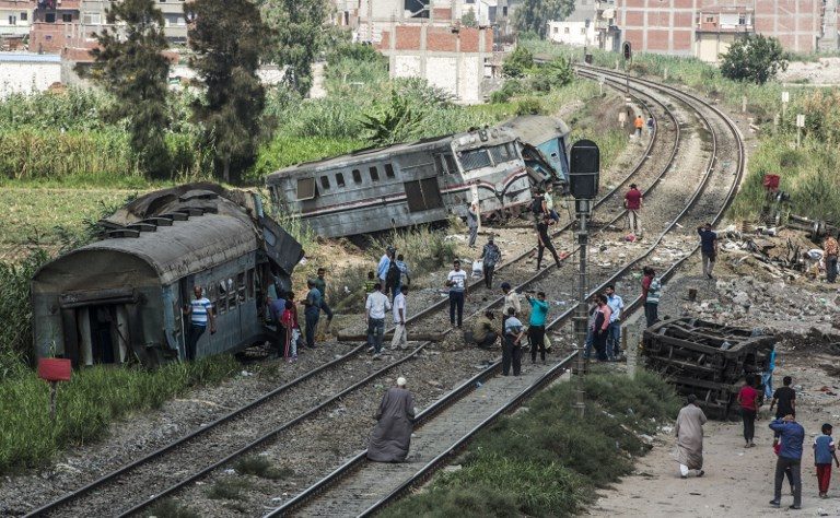 Egypt train crash toll hits 41 as cranes clear busy link