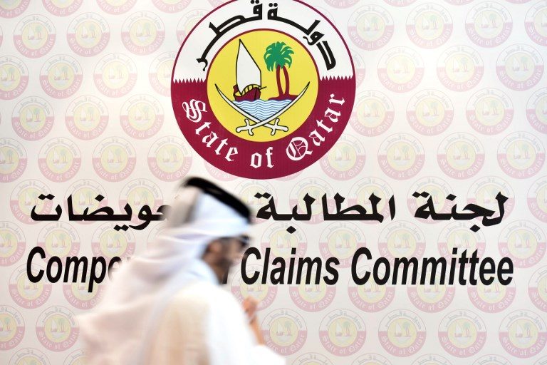 GOVERNMENT HELP. A view of the offices of the Compensation Claims Committee in Doha on July 27, 2017 to help people affected by the diplomatic crisis rocking the Gulf. Stringer/AFP  