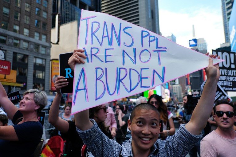Transgender U.S. troops sue Trump over ban announcement
