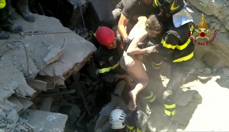 Hero boy saved little brother when Italy quake struck